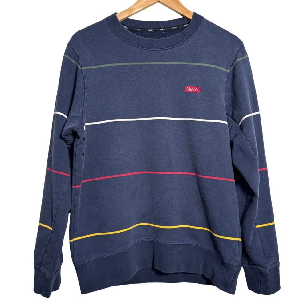 Navy Stripe Crewneck Sweatshirt